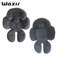 Coussin de poussette et de siège auto Jeebaby en polyester noir pour bébés et tout-petits avec soutien de la tête, du cou et du corps