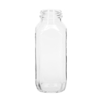 Bouteille en verre transparente de haute qualité pour jus et boissons, 160 ml, 200 ml, 400 ml, 480 ml
