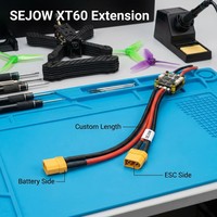 SEJOW XT60 Bullet-Steckverbinder Männlich-Weiblich-Paar Vergoldet 60A Silikonkabel 12AWG FPV Drohnen LiPo Akku OEM
