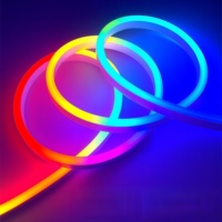 Éclairage paysager KCX DC12V/24V, étanche IP68, bande lumineuse LED flexible en silicone RGBIC adressable, couleur de rêve, néon magique