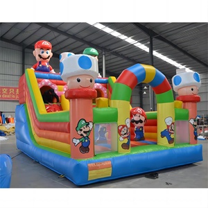 Tùy chỉnh Jumper trượt Mario sân chơi ngoài trời lâu đài Bouncer Spiderman Bounce House trò chơi thể thao Inflatable Combo - Product Image 6