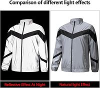 Veste en velours côtelé haute visibilité entièrement réfléchissante pour homme, coupe-vent, lumineuse de nuit, style vintage, avec logo personnalisé, légère