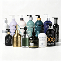 Flacon pompe cosmétique en aluminium personnalisé en forme d'épaule, 400-800 ml, pour lotion, brume pure, huile essentielle, émulsion, impression sérigraphique