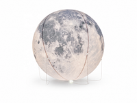 Ballon lunaire gonflable géant réaliste avec LED lumineuses pour la décoration de mariage en plein air, fête, événement, grande lumière lunaire gonflable