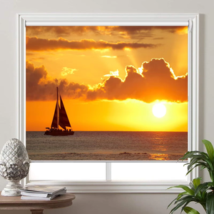 Tùy Chỉnh In Công Ty Logo Của Nhãn Hiệu Có Động Cơ Rèm Cửa Sổ Nhà Máy Sản Xuất Con Lăn Màu Polyester PVC Vải Được Xây Dựng Trong Đồng Bằng - Product Image 5