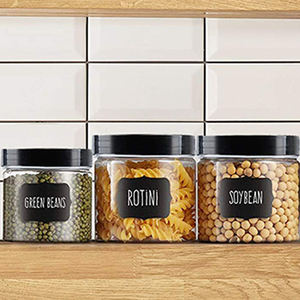 Vente en gros de bocaux en plastique sans BPA avec logo personnalisé bocaux de stockage en plastique avec couvercle à vis - Product Image 1