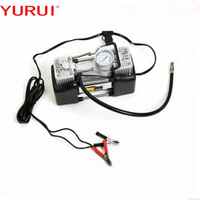 Gonfleur de pneu robuste DC 12V Pompe portable de gonflage de voiture de compresseur d'air à deux cylindres