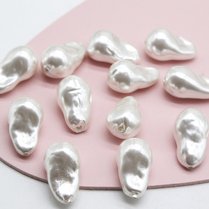 JC 13*22mm <span class=keywords><strong>5</strong></span> colores cuentas de perlas de concha de forma Irregular con agujero DIY fabricación de joyas perlas barrocas - Product Image 3