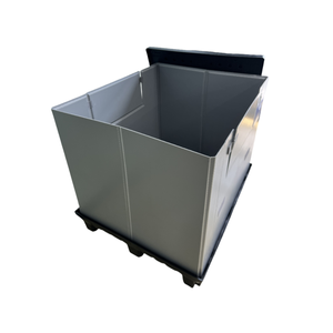 Pollyfavo Tùy Chỉnh Lớn Công Nghiệp Gấp Container Trọng Lượng Nhẹ Nhiệm Vụ Nặng Nề Có Thể Tái Chế PP nestable Đồ Nội Thất Tự Động Nhựa - Product Image 1