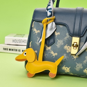 Dachshund <b>Dog</b> Keychain Custom <b>Dog</b> Designer Pu Leather Key Chain Bag Charm Pendant High Quality Car <b>Keyring</b> Toys - Product Image 5