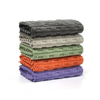 Serviette de nettoyage en microfibre corail super absorbante, épaisse et sans peluches, idéale pour les comptoirs de cuisine et les tables à thé – Meilleures ventes