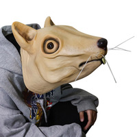 Tête de Rat, de chèvre, de taureau, de lapin, visage complet, en Latex, jeu de rôle, pour hommes et femmes, fête, Bar, masque, accessoires d'halloween