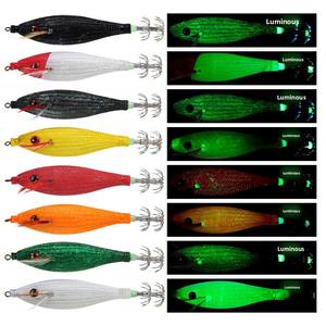 Nouveau leurre lumineux de crevette en bois tressé ABS <span class=keywords><strong>Toto</strong></span> transfrontalier crochet explosif leurre appât de calmar pour les poissons <span class=keywords><strong>d</strong></span>'eau salée - Product Image 3