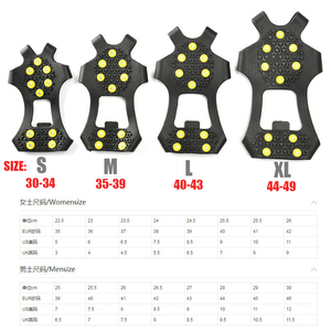 Ramponi di Alta Qualità con 10 Punte in Acciaio, Grip per Ghiaccio e Neve, Tacchetti Antiscivolo, Copriscarpe Elasticizzati S-XL - Product Image 5
