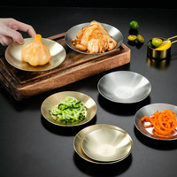Assiettes en acier inoxydable 201/304 de haute qualité, dorées/argentées, motif classique personnalisé, logo personnalisé pour la maison, la randonnée, les mariages