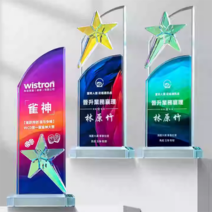 Trofeo di cristallo trofeo di vetro della barca a vela trofei galvanici splendente commemorazione del premio d'onore aziendale - Product Image 4