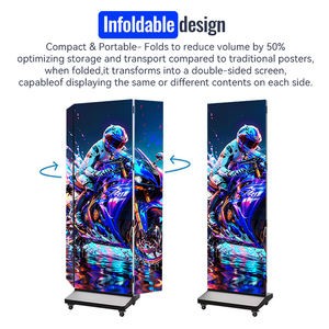 Afficheur LED P1.53 P1.86 P2 P2.5 1280x1920mm, écran publicitaire pliable et portable avec contrôle WiFi pour événements, boutiques et expositions - Product Image 5