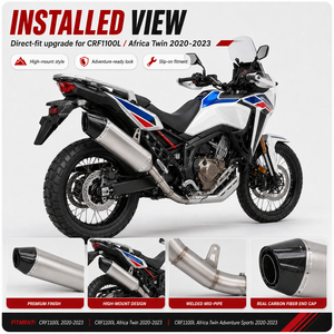 Silenciador de Escape Deslizable para Motocicleta Honda CRF1100L <span class=keywords><strong>Africa</strong></span> <span class=keywords><strong>Twin</strong></span> ADV 20-23, Acero Inoxidable y Fibra de Carbono Real - Product Image 2