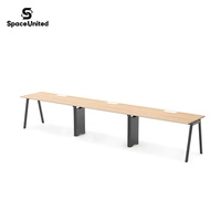 Design moderne Poste de travail pour 3 personnes Bureau d'ordinateur Bureau de direction Bureau de direction