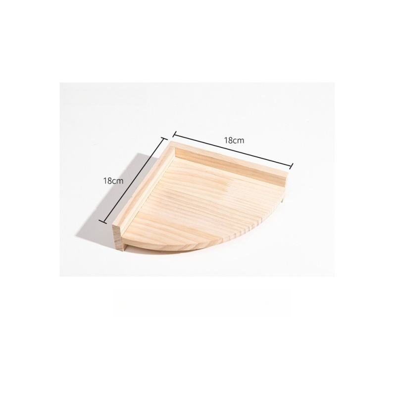 Fan-shaped solid wood platform