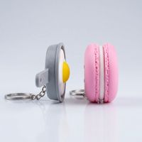 Porte-clés anti-stress créatif imprimé en 3D, jouet sensoriel alimentaire, avec mécanisme de clic, motifs Macaron, Œuf, Dessert, pour adultes et enfants, idéal comme cadeau