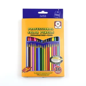 Изготовленный на заказ логотип для школьников и студентов рисунок искусство рисования студент, 36 шт/партия цветные деревянные карандаши; Комплект одежды для детей