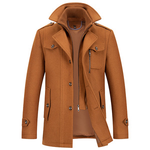 <span class=keywords><strong>Manteau</strong></span> en <span class=keywords><strong>laine</strong></span> pour <span class=keywords><strong>homme</strong></span> Fitspi, automne-hiver, col double, style européen, taille européenne, fabrication en usine - Product Image 4