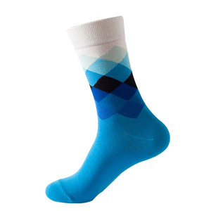 <span class=keywords><strong>Calcetines</strong></span> de Vestir Clásicos de Algodón de Tubo Medio, Color Vívido, Estilo Funky, con Diseño de Argyle para <span class=keywords><strong>Hombre</strong></span>, Venta al por Mayor - Product Image 6