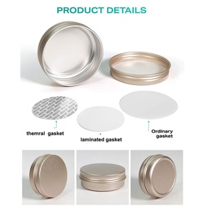 150ml Metal Gold Aluminum <b>Round</b> Packaging Tin Can <b>Boxes</b> for Candles and Cosmetic with Screw Cap Lids - Product Image 4