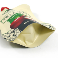 Op maat bedrukte matte staande pouches met tuit, herbruikbaar voor dranken, koffie, melk en sap.