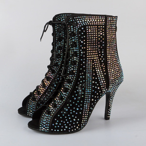 Zapatos de Baile Premium <span class=keywords><strong>para</strong></span> <span class=keywords><strong>Mujer</strong></span> Venta Directa de Fábrica con Cuentas Brillantes y Empeine de Seda Antideslizantes <span class=keywords><strong>para</strong></span> Baile Latino de Salón <span class=keywords><strong>Tango</strong></span> y Salsa - Product Image 4