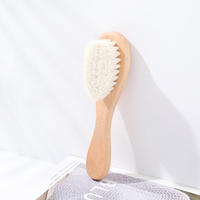 Ensemble de brosses à cheveux en bambou avec logo personnalisé, peigne en bois de hêtre pour massage du cuir chevelu, brosse à shampooing à poils doux, kit de soin des cheveux écologique
