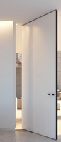 Portes pivotantes modernes pour maison de luxe européenne avec longue poignée Porte d'entrée en aluminium Porte principale de villa haut de gamme