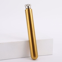 Botol minum anggur, 2oz minuman keras Golf Hip Flask Tube pria alkohol Flagon perjalanan baja anti karat logam Roh pipa pinggul labu Mini 2oz