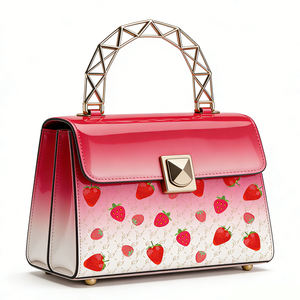 Fabricante de Bolsos de Moda con Asa Superior, Diseño de Frutas en Degradado, Cuero PU Personalizado OEM para Marcas de Marca Privada - Product Image 2