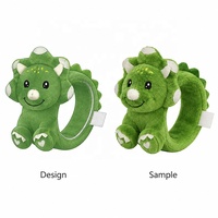Grosir Mainan Boneka Dinosaurus Naga Hijau Lucu Desain Kustom, Gelang Lilit Tangan Isi Kapas PP, Penghilang Stres