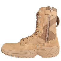 Sepatu Boot Tempur Laris Manis Hari Ini, Bernapas, Taktis, Kulit Sapi, Hiking, Gurun, Ankle, Karet PU untuk Musim Panas dan Dingin