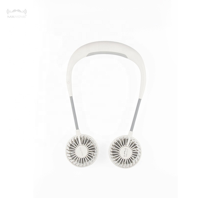 Wholesale Swing Folding Usb Ventiladores Portatil Mini Flexible Fan Rechargeable Neck Hanging Fan With Led Light