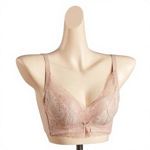 Sujetador Push-Up <span class=keywords><strong>Reductor</strong></span> <span class=keywords><strong>de</strong></span> <span class=keywords><strong>Senos</strong></span> sin Varillas, Antibacteriano, con Encaje <span class=keywords><strong>de</strong></span> Algodón y Seda <span class=keywords><strong>de</strong></span> Morera, Diseño Floral, Ligero y Sexy con Cuello en V para Mujer - Product Image 1