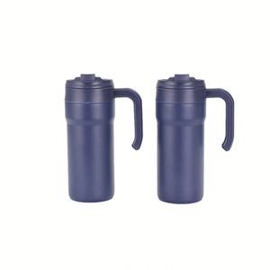Termo Personalizado de Acero Inoxidable 304 de 650 ml, Pequeño, Azul, Aislamiento al Vacío, con Asa, Antiderrames, Portátil, para Regalo - Product Image 5