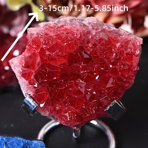 Venta al por Mayor de Geodas Rojas Teñidas Ecológicas de Alta Calidad, Cristales Artesanales de Forma Irregular para Meditación y Decoración del Hogar - Product Image 5