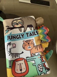 Livres sensoriels en tissu doux et lavable, queues d'animaux de <span class=keywords><strong>la</strong></span> jungle, reliure tactile, jouets d'activités sensorielles, livres en tissu pour bébés et enfants - Product Image 3