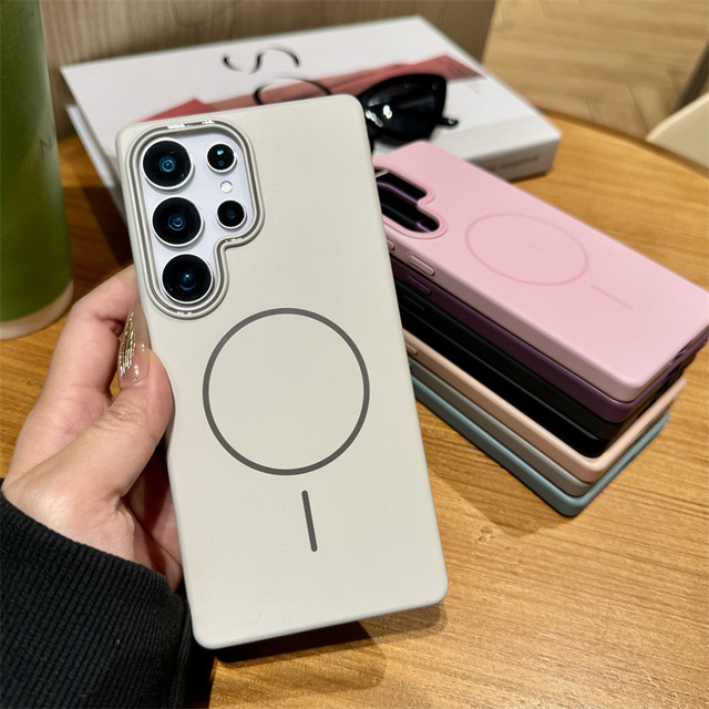In Stock Anti-Fall Matte Anti Fingerprint Thin Circle Magnetic Shockproof Phone Case Cover for Samsung A06 A16 A26 A36 A56