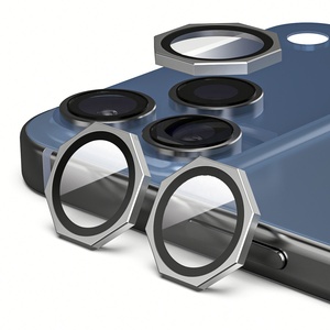 Verre trempé octogonal 9H de haute qualité, couverture intégrale, anti-éclats, <span class=keywords><strong>étanche</strong></span>, HD clair, anti-rayures, pour objectif d'appareil photo de téléphone portable - Product Image 1