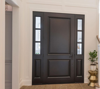 Porte d'entrée moderne de haute qualité avec insert en verre, porte en bois massif, porte d'entrée