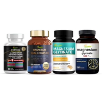 Capsules de Magnésium Glycinate Complexe 300mg pour l'Énergie et la Santé Musculaire, Compléments Alimentaires à Base de Plantes, Prise en Charge OEM/ODM