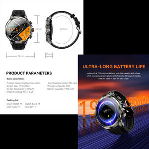 Reloj de teléfono inteligente OEM GPS con tarjeta SIM y cámara HD 4G LTE Android usable 1,75 AMOLED 3 + 32GB Frecuencia Cardíaca oxígeno en sangre NFC - Product Image 3