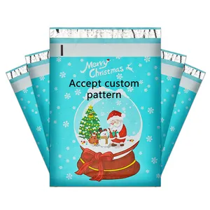 कस्टम क्रिसमस डिजाइन कूरियर पॉली मेलर प्लास्टिक शिपिंग बैग पॉली एक्सप्रेस मेलिंग बैग