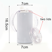 Gobelet en acier inoxydable sans BPA, double paroi, 12oz, poignées sous vide, tasse de voyage pour sublimation, pour enfants,
