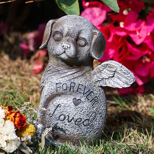 Adornos de <span class=keywords><strong>Jardín</strong></span> de Resina al por Mayor, Estatua de Lápida Conmemorativa para Mascotas, Monumento para Perros y Gatos, Artesanías para Exteriores, Ángel Guardián para Perros - Product Image 5